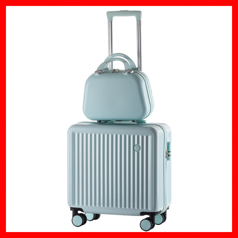 Maleta pequeña de apertura delantera, maleta con ruedas para niños, maleta de regalo, maleta silenciosa de 20 pulgadas, maleta con contraseña