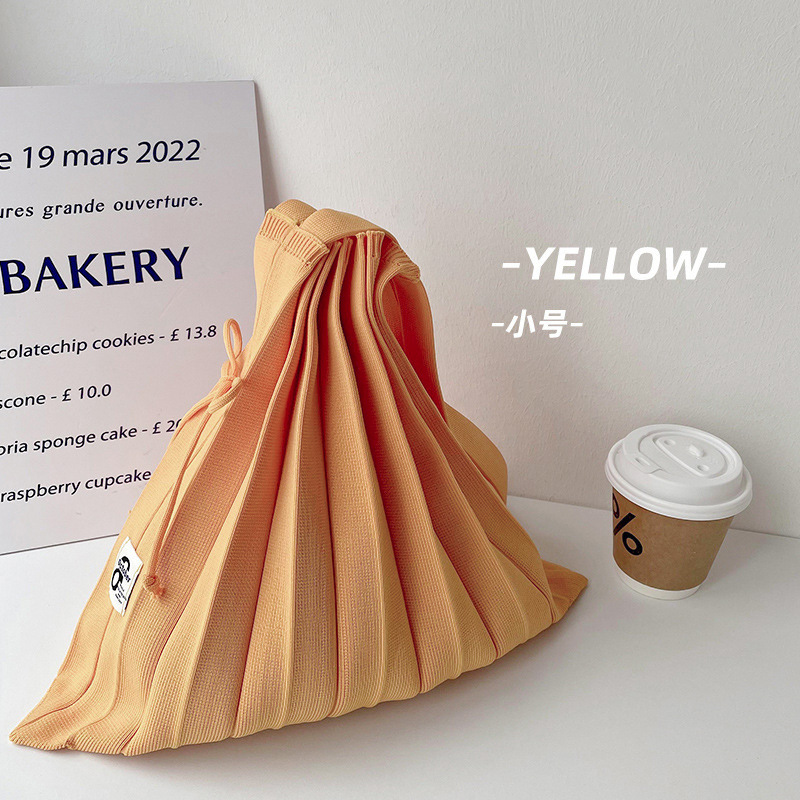 Corea del Sur Dongdaemun nicho bolso arco iris bolso plegable bolso de hombro de punto bolso de mano