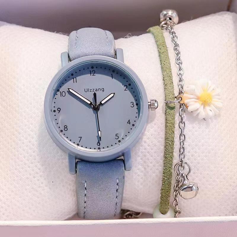 Mute Watch Female Student Fashion Retro Simple Temperament Artistic Small Fresh College Style Small and Exquisite Quartz Watch