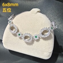 �24k�S��ɫ��朿��� DIY����6x8mm��札hS925�y ��ʯ�Ƕ���ӹ�