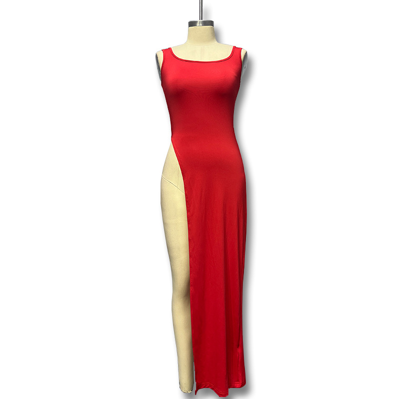 2024 verano nuevo estilo transfronterizo de estilo europeo y americano ropa de mujer de color sólido delgada personalidad de moda de diseño de cuello en U camiseta para mujeres