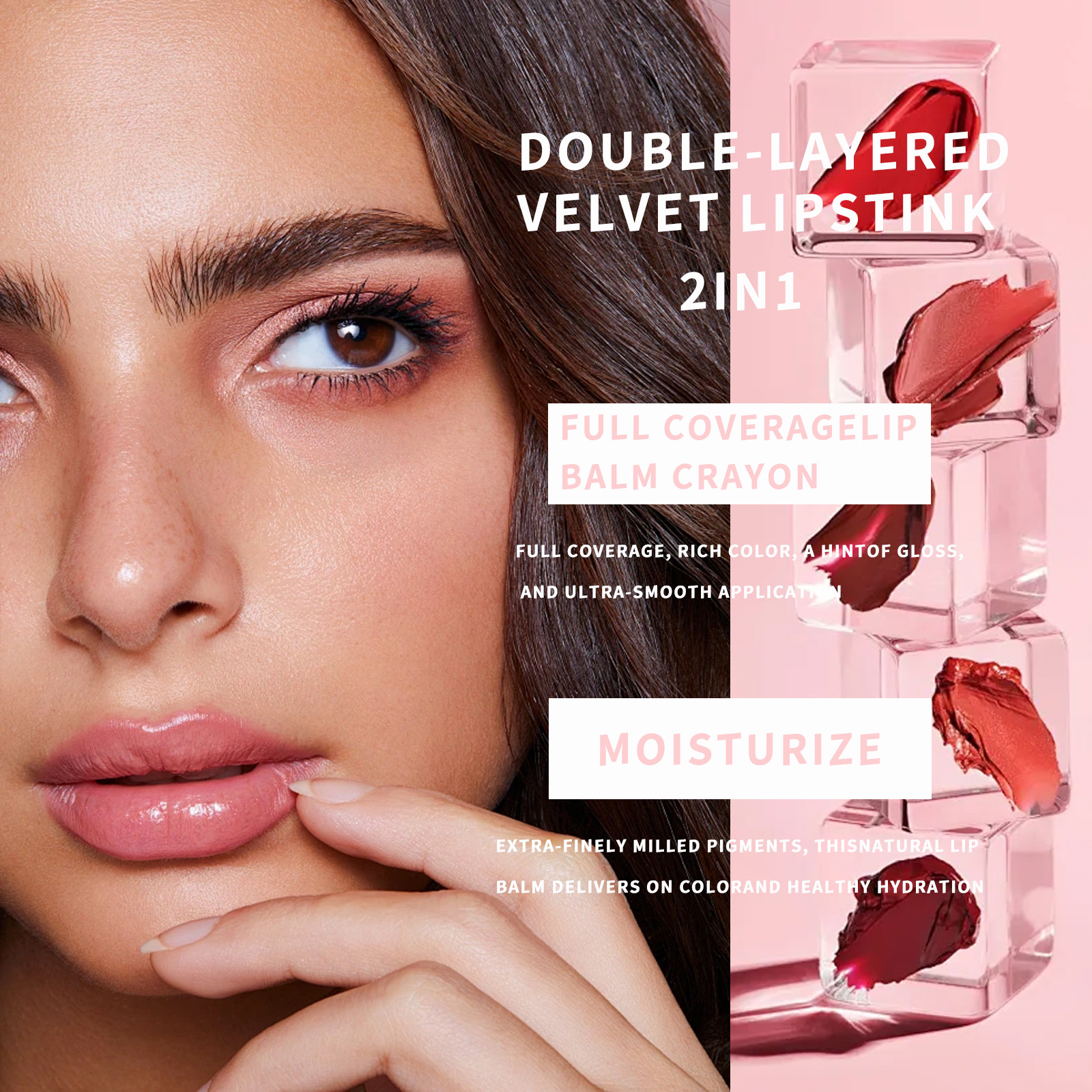 Amazon Lip Makeup Fruit-flavored matte Sandwich lipstick Item Picture