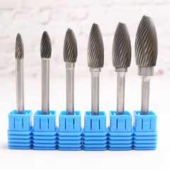 Hard alloy rotating wood carving metal jade tungsten steel milling cutter H-type electric grinder sanding head rolling grinding tool