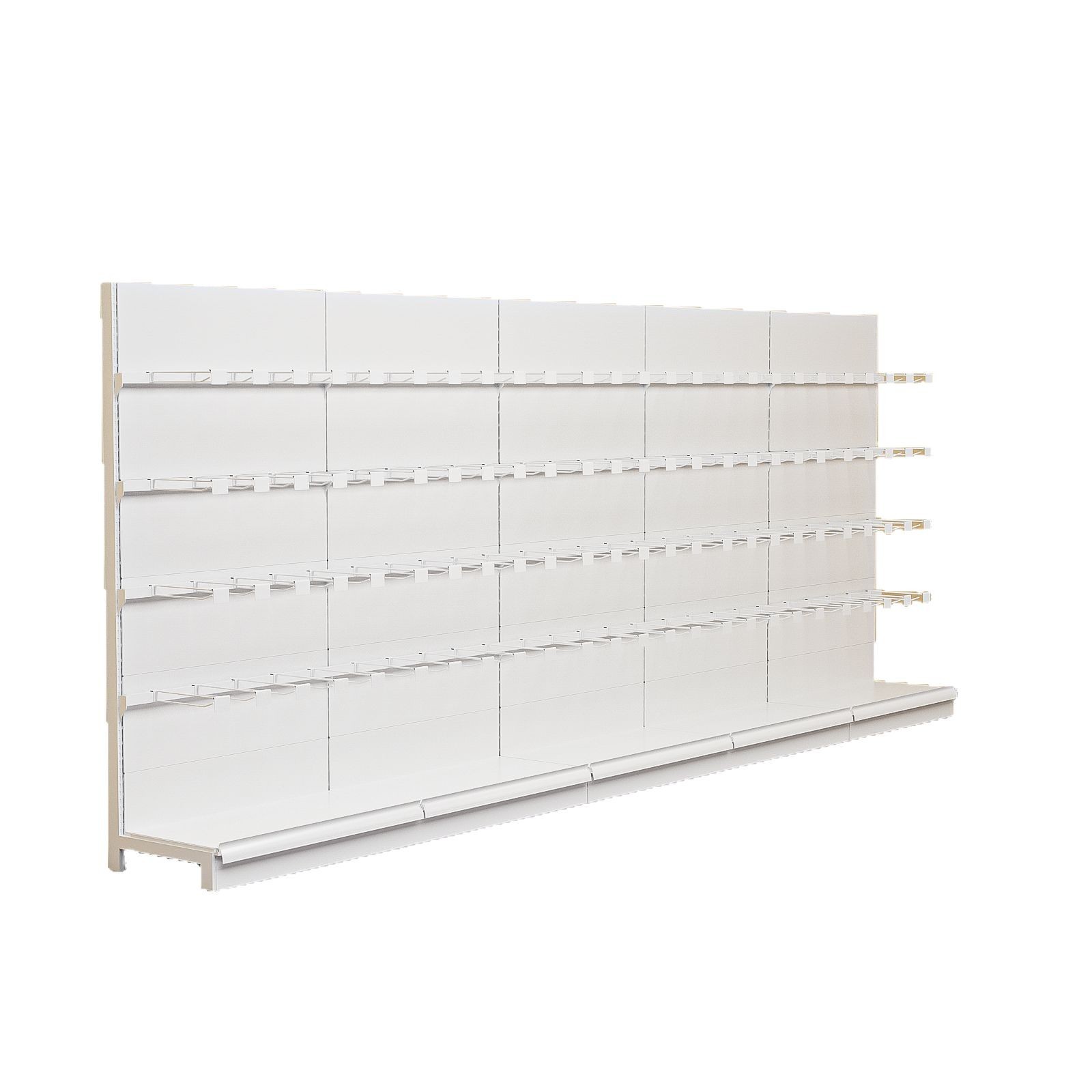 Anchen Supermercado Estante blanco Estante de exhibición Tienda de conveniencia Supermercado Estante multicapa Tienda de papelería Tienda de maternidad y bebé Cuatro columnas