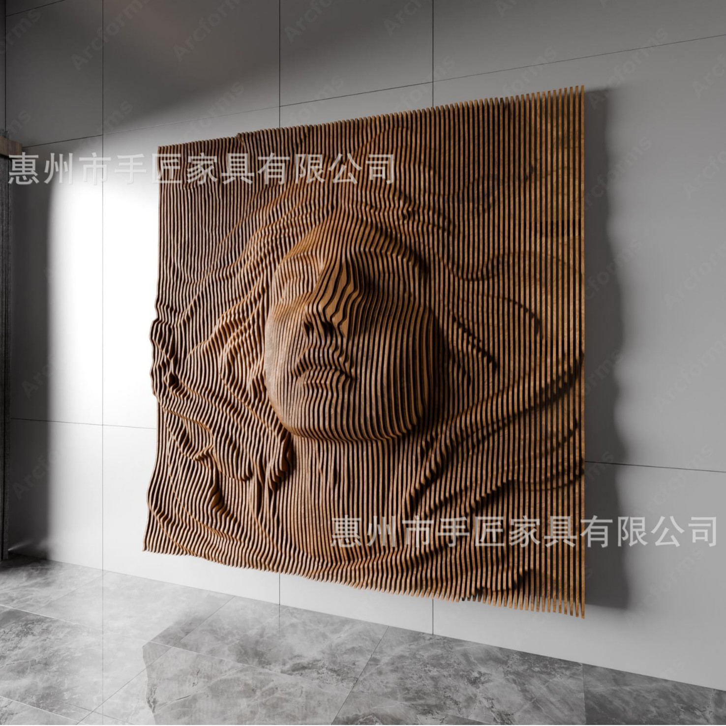 Decoración de Pared Cara de Madera Maciza, Decorativo, para Salón, Dormitorio y Hoteles image 21