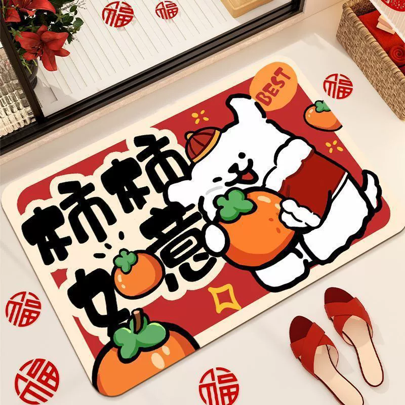 Мультяшный щенок диатомовая грязь коврик для дома хурма руи коврик для ванной комнаты