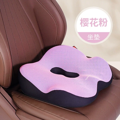 Car Lumbar Cushion Driver's: Waist support - single-cushion-cherry-blossom-pink-3d-rabbit-ears