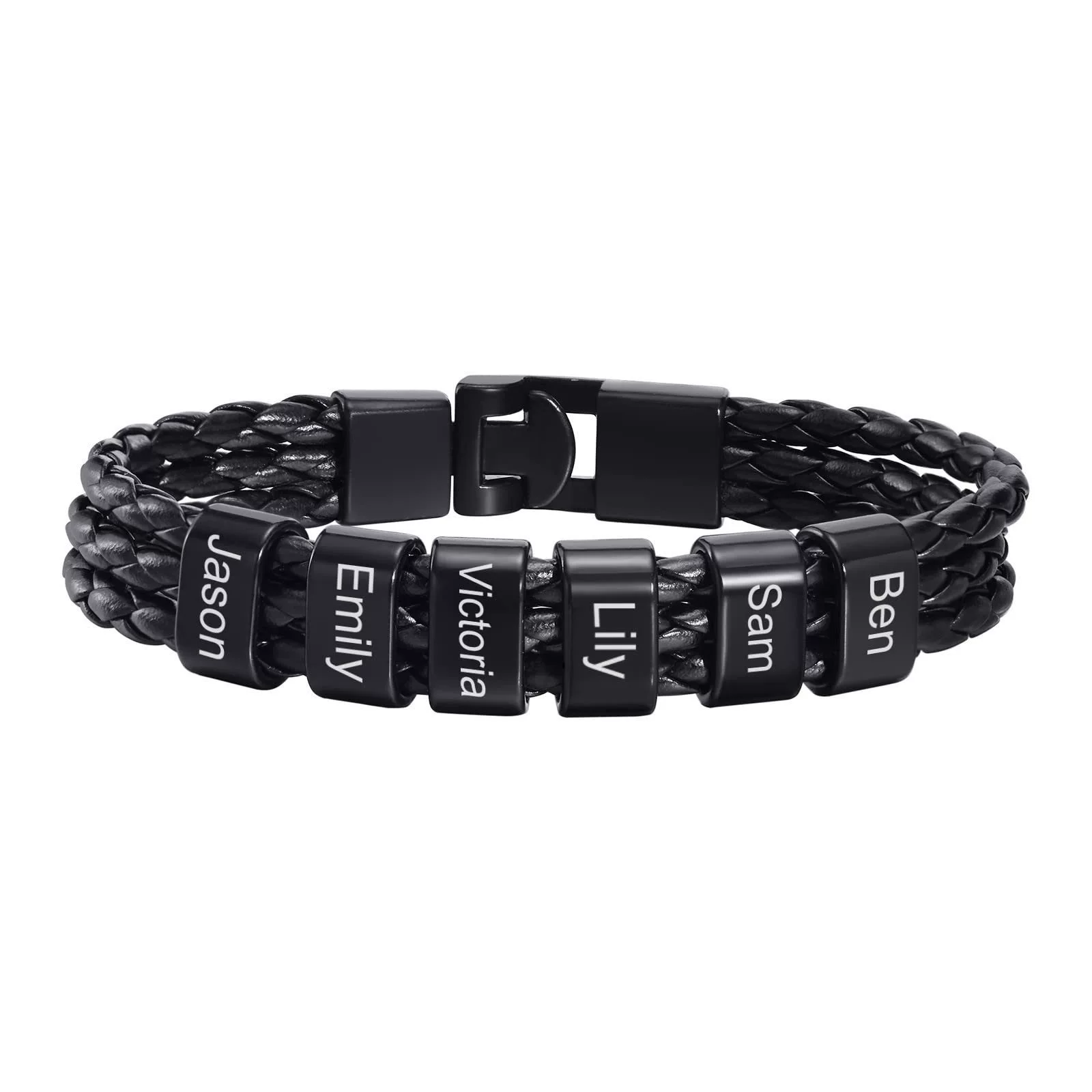 Black bracelet stainless steel
