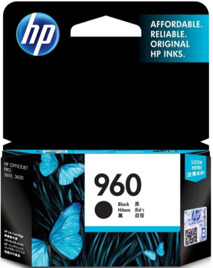 Consumibles de oficina original HP HP960 cartucho de tinta HP960XL cartucho de tinta negro de gran capacidad 3620 cartucho de tinta de impresora