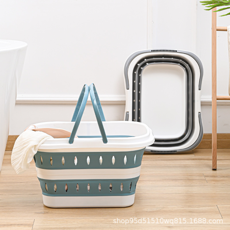 Cesta de Baño Portátil de Plástico PP Plegable para Artículos de Higiene image 2