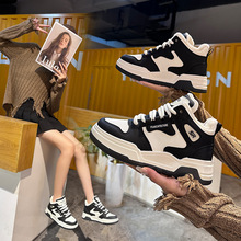 高帮小白鞋子女棉鞋2025秋冬新款加绒保暖情侣鞋男板鞋ins潮6606