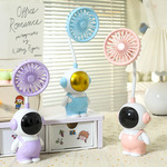 软管可调角度太空人桌面长续航降温风扇 宇航员卡通学生礼品风扇