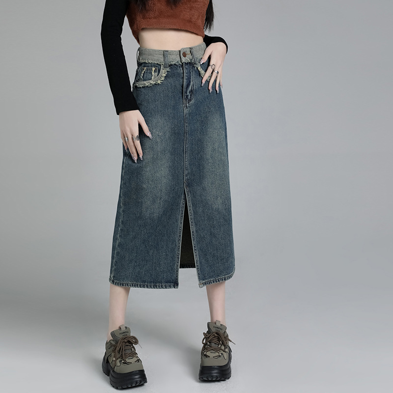 Design denim spring summer skirt