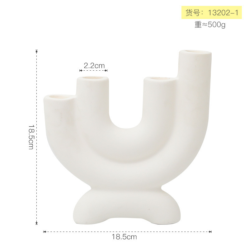 INS nórdico vela de cerámica blanca candelabro adornos accesorios de tiro cena romántica con velas decoraciones suaves adornos