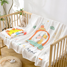 婴幼儿竹纤维印花抱被亲肤柔软包巾儿童浴巾产房包单宝宝夏季盖毯