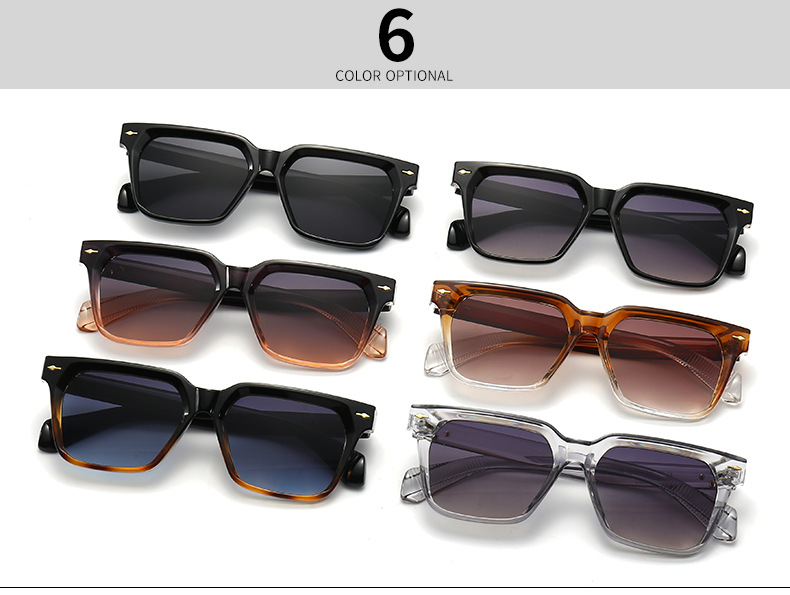 Nouvelles lunettes de soleil carrées papillon pour hommes, défilé de mode européen et américain, lunettes de soleil à la mode, lunettes de soleil transfrontalières 3407_voghion.com