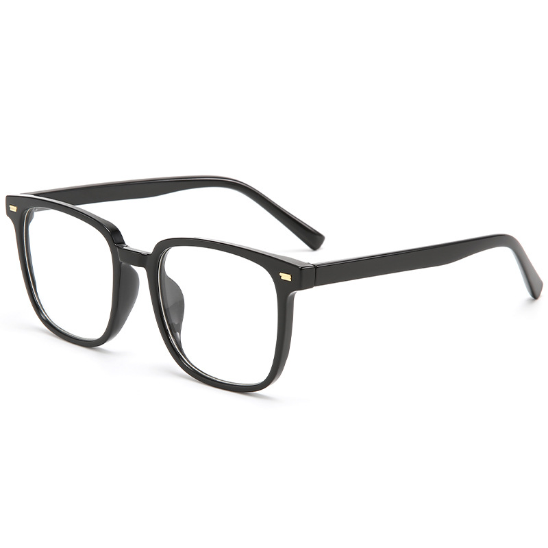 Gafas cuadradas con montura negra y radiación de luz azul para hombres, gafas planas que cambian de color lisas y modernas y bonitas con montura grande para mujeres con miopía y literatura