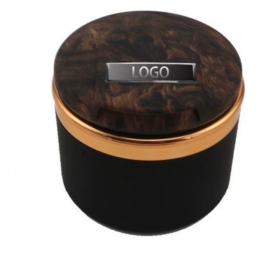 Hot sale LED light Car ashtray - wood-grain-color