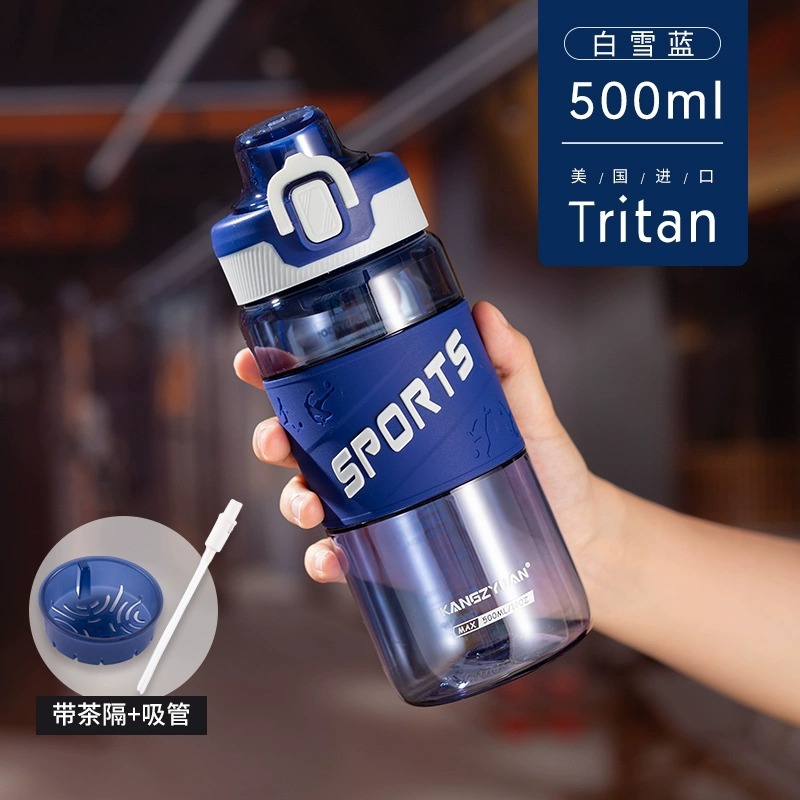 화이트 스노우 블루 500ml [차 분리기 + 빨대 포함]