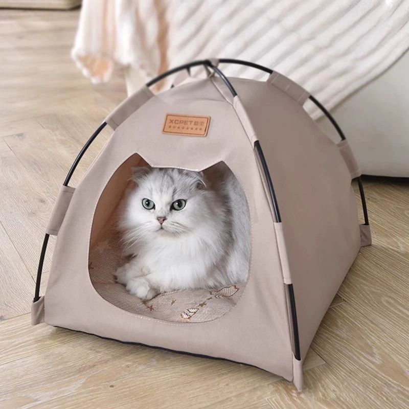 Fábrica directa 2025 nueva tienda de gato cerrada plegable Oxford tela gato nido perro nido en stock un agente