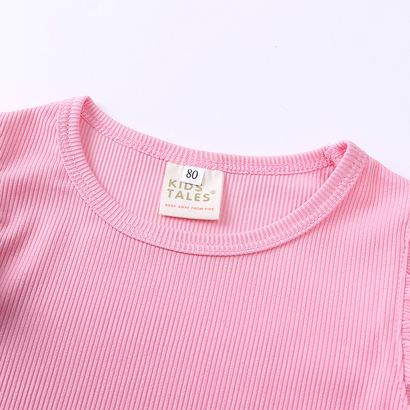 Kids Clothing Sets Children's Clothing Type Basic Solid Color Polyester Girls Clothing Sets