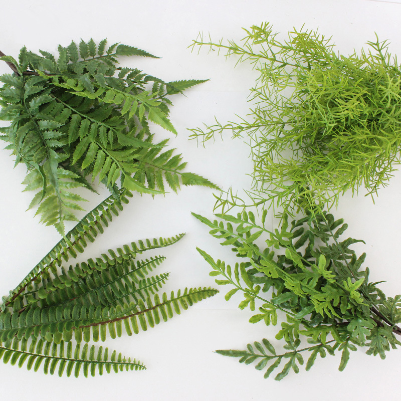 仿真綠植植物擺件蕨類造景植物牆裝飾把束蕨草人造塑料草仿真假草
