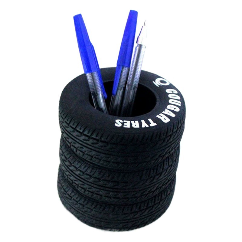 Подставка для ручек в форме шины, креативный органайзер для канцелярии, рекламные сувениры и подарки в виде шин, с возможностью нанесения логотипа