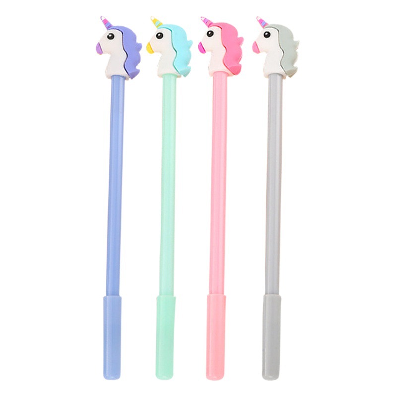 Lindo papelería de dibujos animados unicornio pluma de gel estudiante creativo pluma de agua dulce suministros de oficina pluma de firma al por mayor
