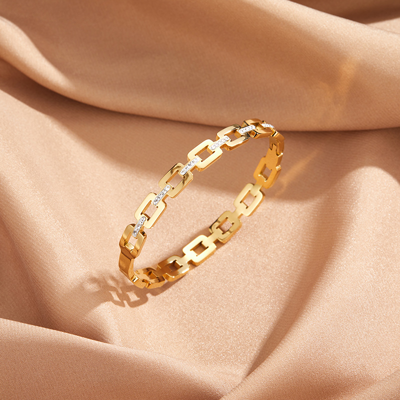 Title 3, Bracciale digitale romano in acciaio inossidabi...