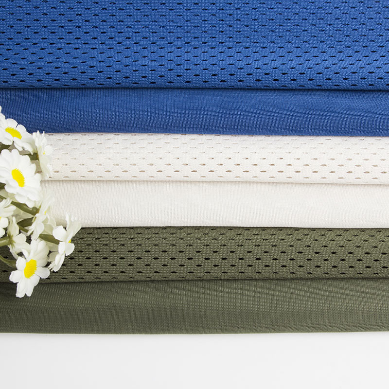 再生面料全涤7空1网眼布洞洞布 吸湿排汗 球服涤纶网眼运动服面料