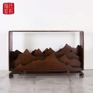 New Chinese-Style Entrance Table, Modern Simple Solid Wood Zen Entrance Hall, Retro Oak Foyer Entrance Cabinet