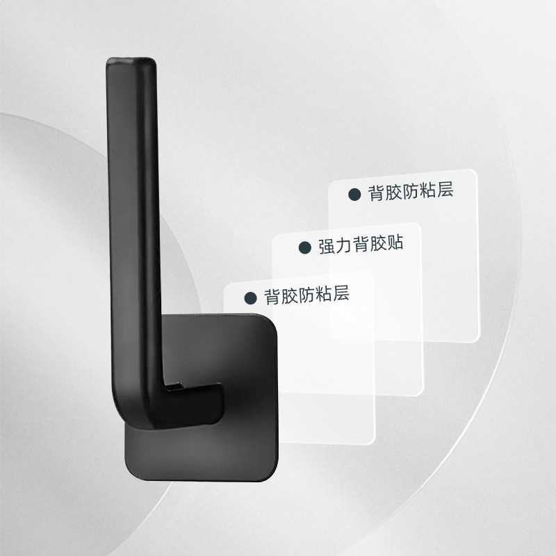 Punch-Free Negro gancho sin costuras perezoso RAG rack cocina montado en la pared de almacenamiento de tejido rack de almacenamiento de pared