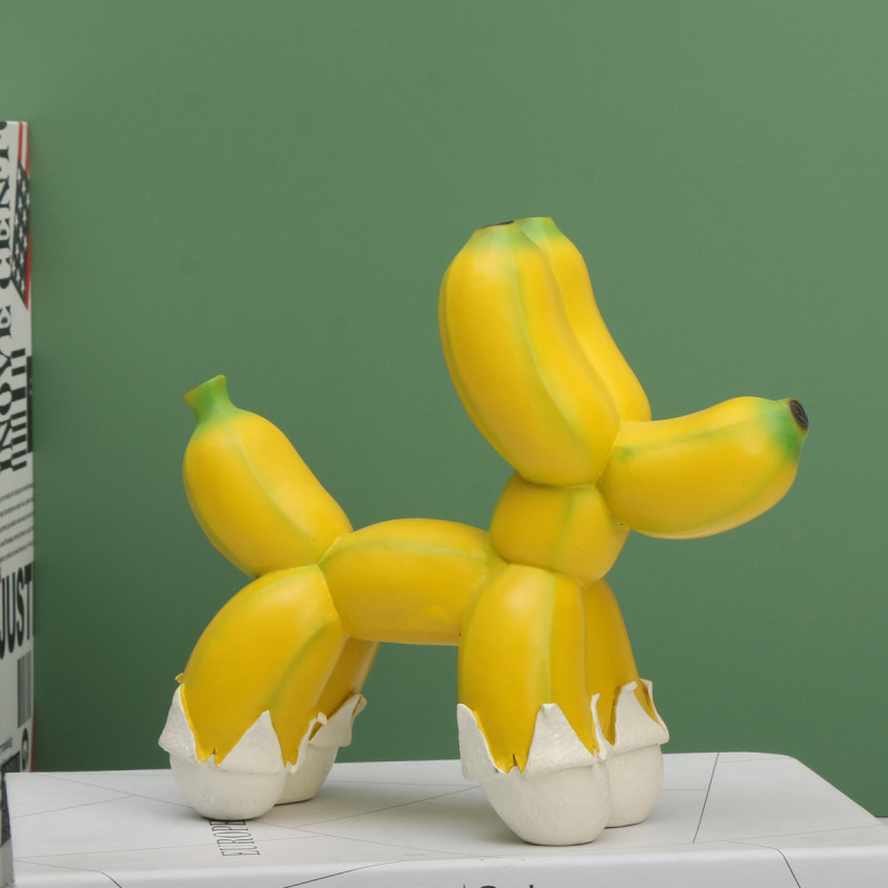 Cross-border popular balloon dog banana dog cross-border animal abstract decoration home interior decoration