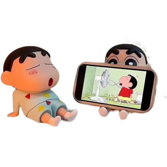 Explosive Crayon Small New Desktop Handmade Ornaments Lazy Mobile Phone Holder Cute Doll Gift Cartoon Mobile Phone Holder