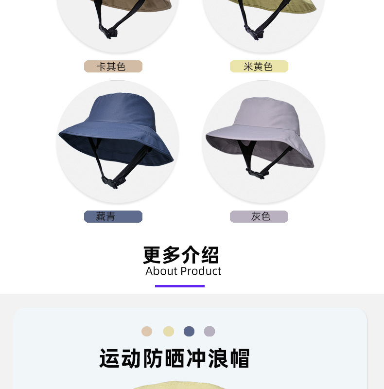 Wasserdichter Sonnenhut mit breiter Krempe, UV-Schutz, packbarer Safari-Bonnet-Hut für Männer und Frauen, Sommer-Outdoor-Strandmodell 8264 – Detail 12
