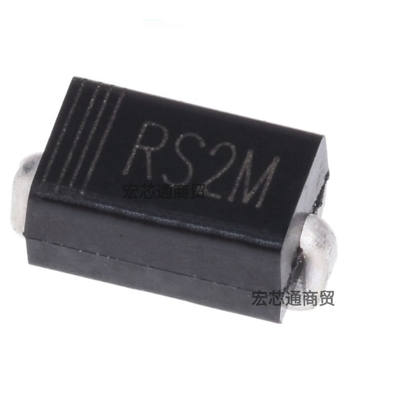 RS2M 贴片SMA(DO-214AC) 2A/1000V 快恢复二极管 FR207
