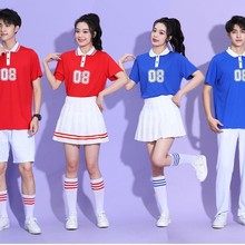 学生团体打歌服健美操表演服装新款啦啦操演出套装成人啦啦队批发
