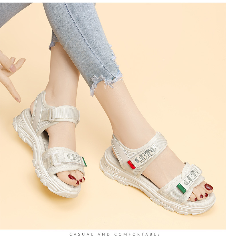 Sandal thể thao nữ đế dày phong cách ballet mùa hè 2024 — 9819 xanh đen, 9819 mét xanh lục chi tiết 14