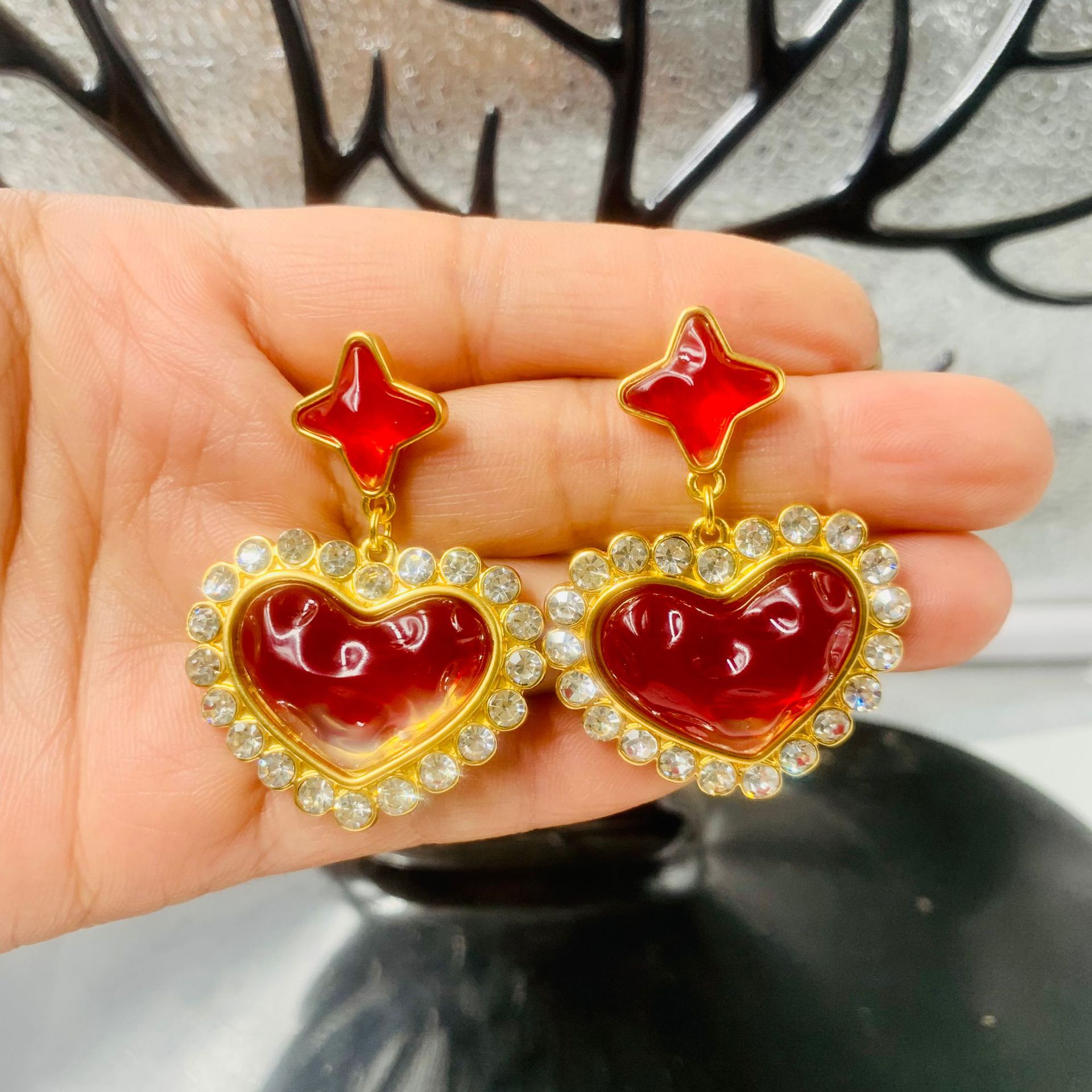 Medieval vintage antique love two-color jelly lava concave and…