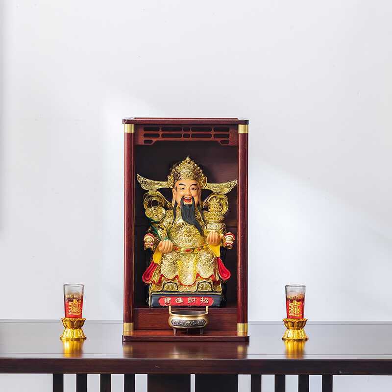 Desktop Buddhist Altar, God of Wealth Altar, Incense Table, Wall-Mounted Guanyin Buddha Statue, Cabinet, Shrine, Household Altar