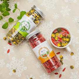 工厂长期现货 PET 350ml60*150花茶瓶包装异形铝盖食品罐