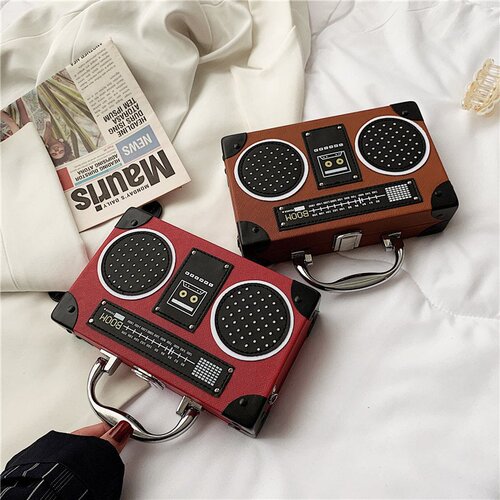  Summer New Trendy Radio Box Bag Shoulder Crossbody Bag Cute Creative Personality Funny Handheld Women's Bag
