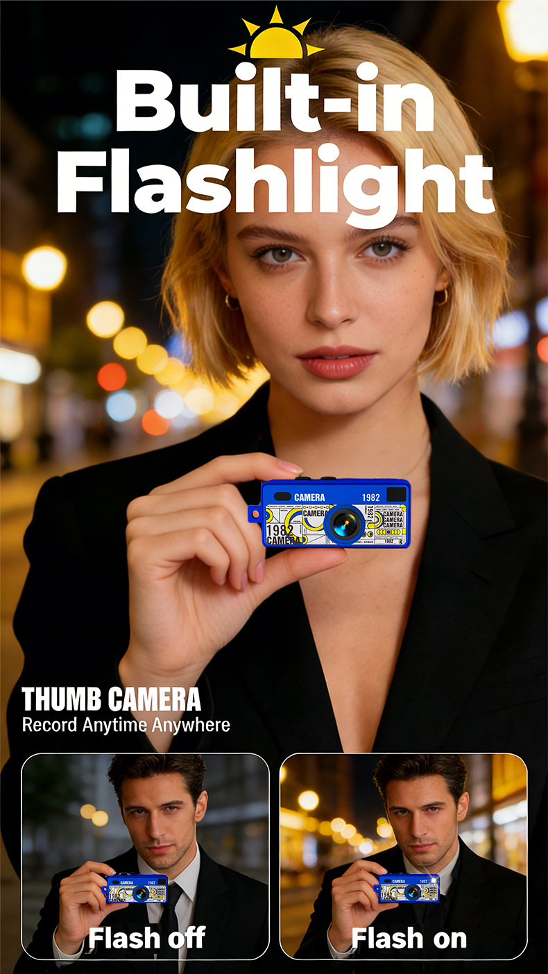 Retro mini pocket-kamera med filter för resor_voghion.com