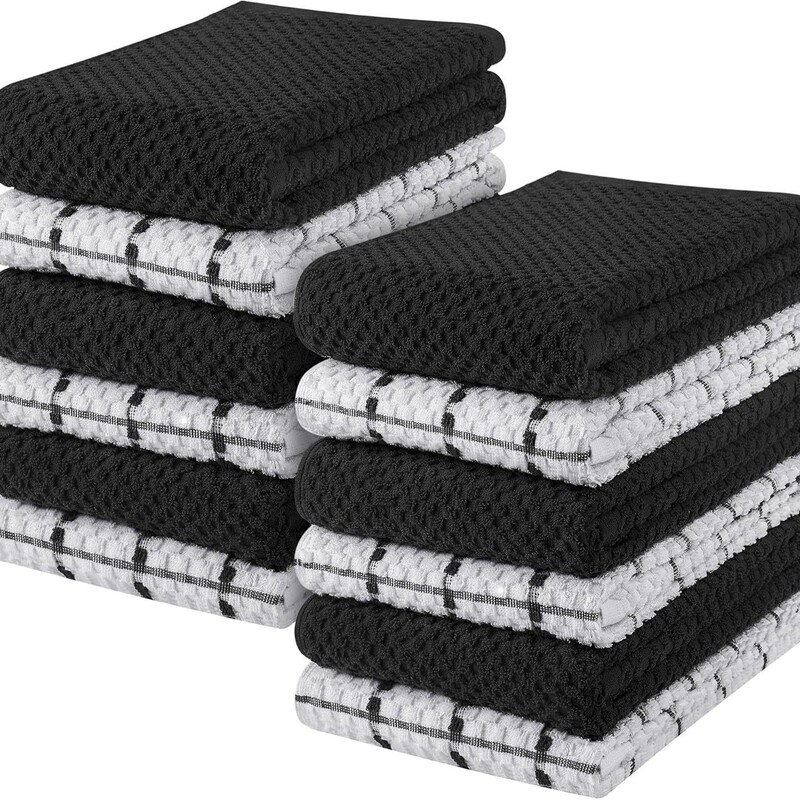 Household Kitchen Rag Dish Cloth Waffer Square Towel Tea Towel Cotton Cleaning Cloth Napkin Thick Water Absorbent Lazy People