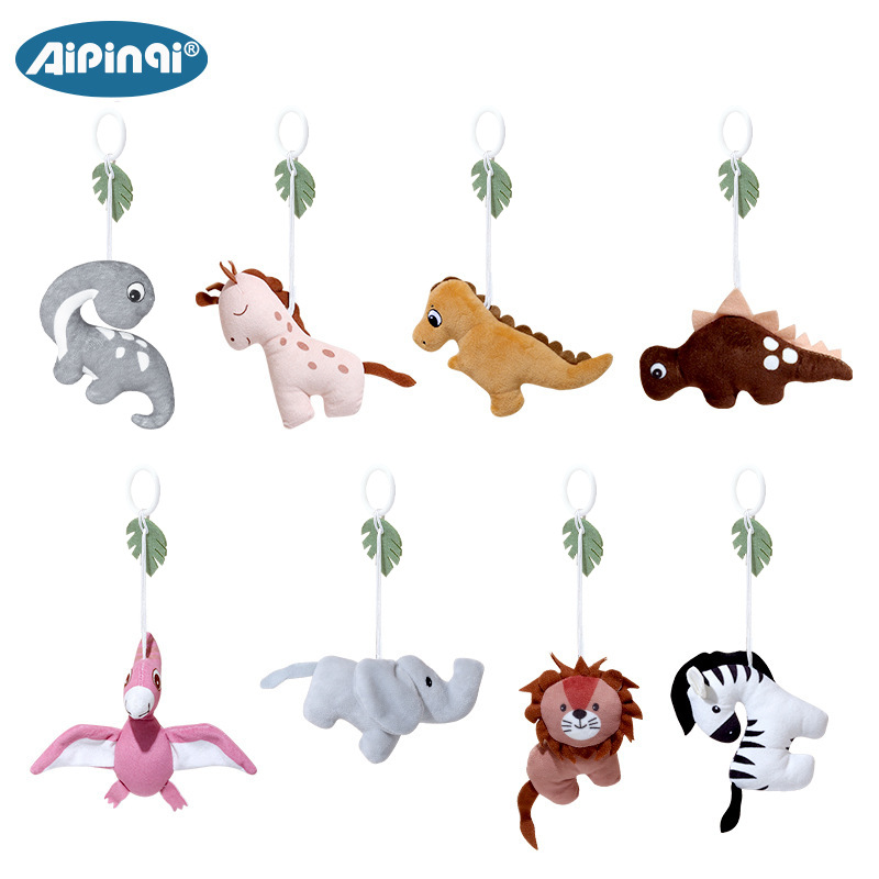 Aipinqi nuevo animal bebé calmar juguetes colgantes de peluche dinosaurios campana de viento colgantes bebés al por mayor en stock