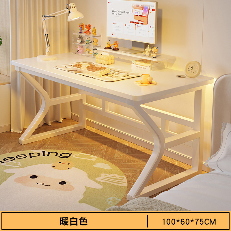 Escritorio de computadora de madera maciza Escritorio Hogar Dormitorio de estudiante Escritorio de estudio Estilo INS simple Escritorio de maquillaje para niñas