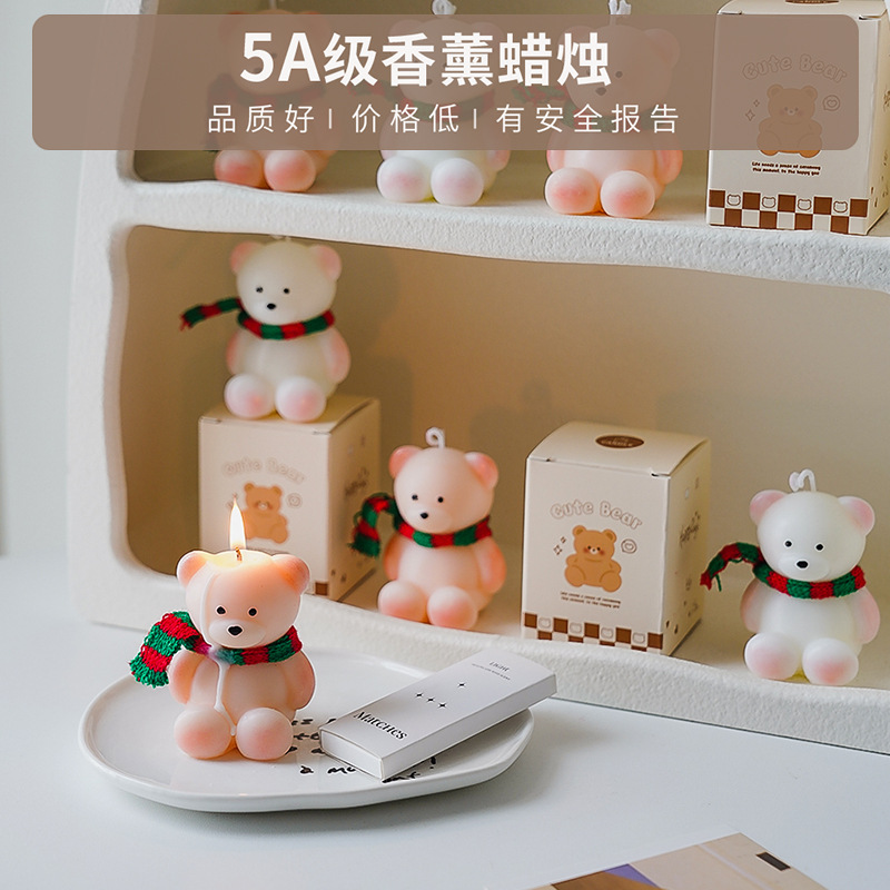 Cera de perfumado de oso regalo de mano creativo encantador atmósfera de perfume cera de forma de animales transfronterizos