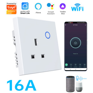 Smart Timing Socket British Wall Socket Graffiti WiFi Remote Control Timing Switch Socket