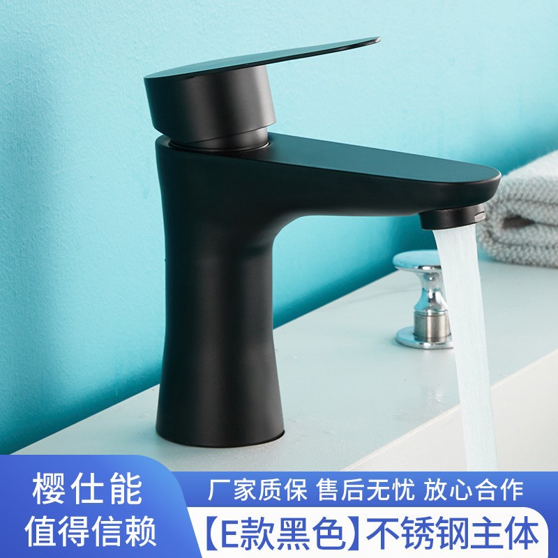 Grifos grises de baños, lavabo, lavabo, agua caliente y fría, lavabo, agua a prueba de salpicaduras