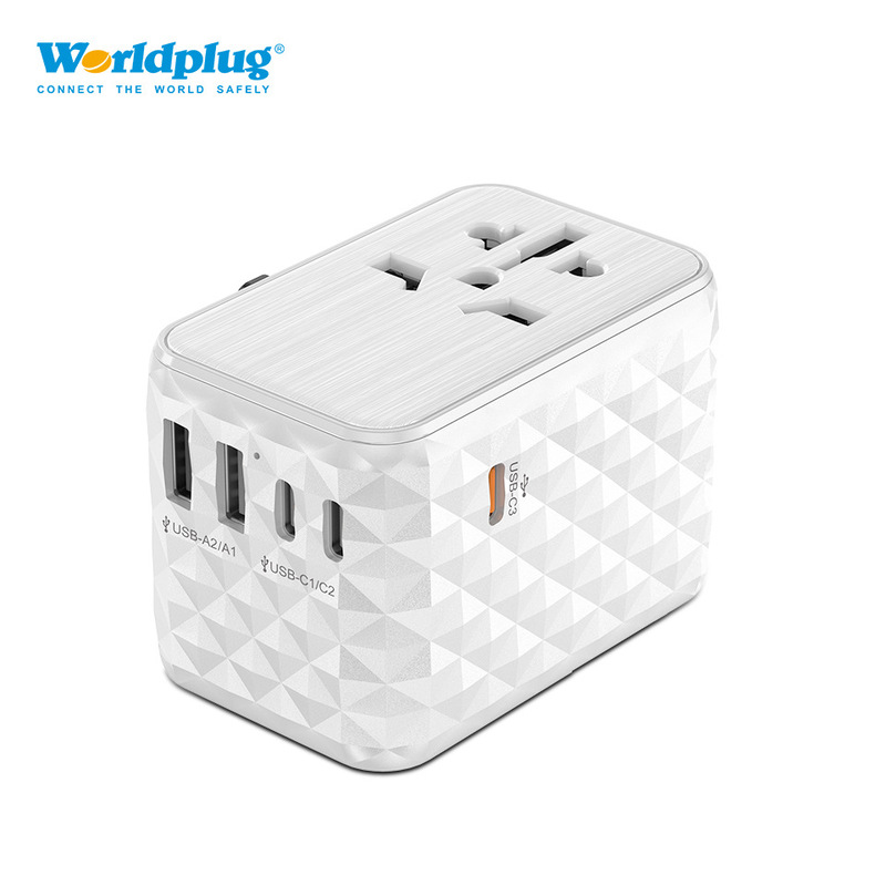 New GaN gallium nitride 65W fast charging multi-country Universal Travel Charger multi-function conversion plug socket